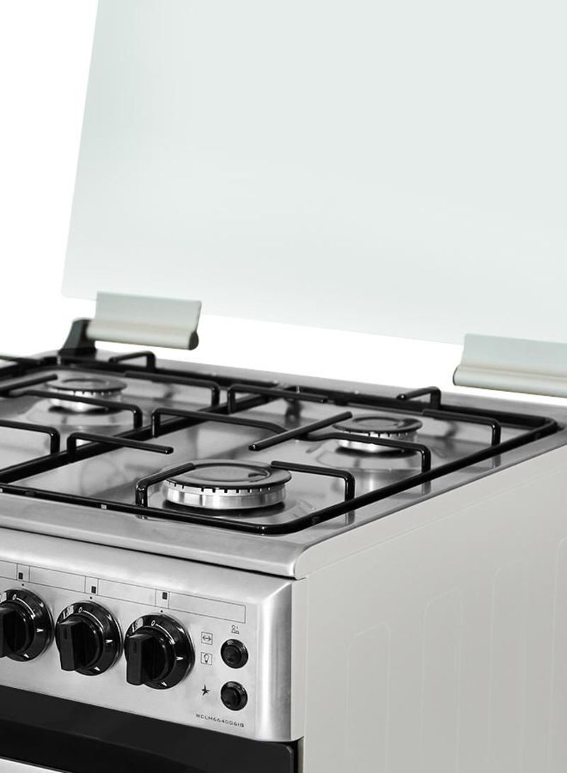 Electric Oven 64L With 4 Burner Gas Cooker WCLM-6640G6IG Silver